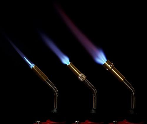 Miniatura 5 de BLUEFIRE - Antorcha de soldadura de gas con mango de metal, tubo reemplazable, combustible por MAPP MAPPRO y propano, herramienta de grado