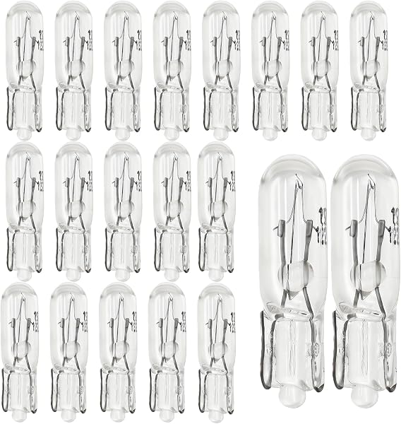 20 pcs T5 12v 1.2w Led Ampoules Pour Voiture, Tableau de Bord et Compteur, LumièRe Blanche IntéRieure, Indicateur, Plafonnier, MatéRiau Quartz Verre Durable, pour Voiture Moto Camion - 1