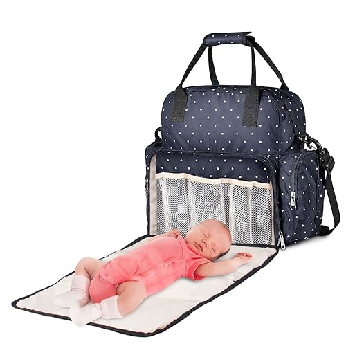 Mochila para pañales bolsa de bebé con cambiador bolsa de pañales multifunción impermeable mochila de viaje de maternidad para mamá y papá con