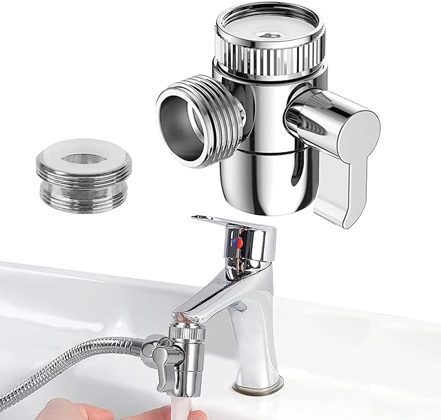 1 Pcs 3 Way Shower Diverter Valve M22 X M24 Tap Adapter for Dishwashers Washing Machines Shower Nozzles in Kitchen Sink Tap and Bathroom Ordinary Shower Hoses or Water Supply Hoses