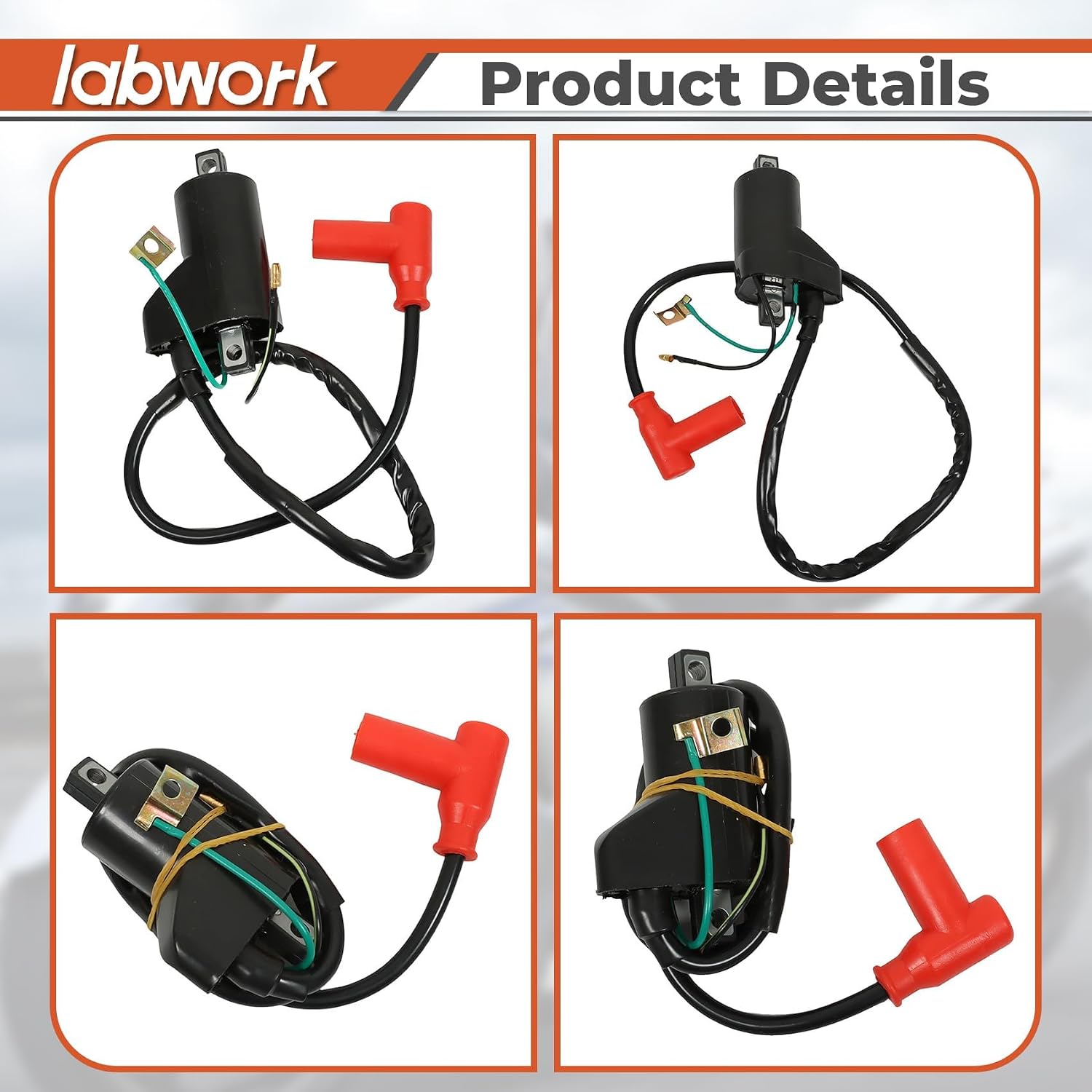 labwork Ignition Coil and Spark Plug Replacement for Honda CR80R CR85R 1987-2007 Replacement for 30500-GS2-005