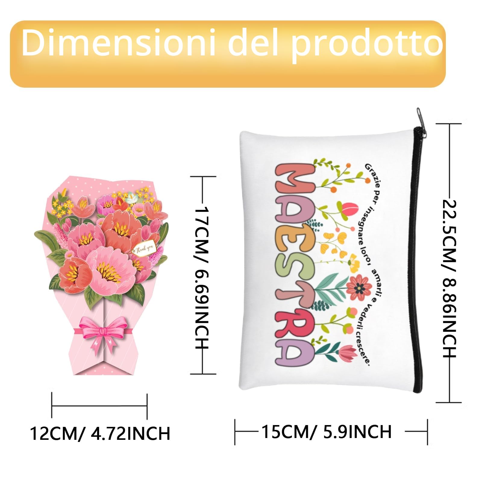 Regalo Maestra Fine Anno Set 3 Pochette 3 Biglietti Auguri Insegnanti Idee Regalo Originali Maestre Asilo Scuola Elementare Tasca Interna Card
