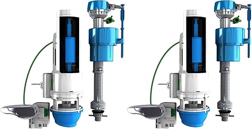 Danco HYR451T HyrdroRight Kit de reparación universal de inodoro con válvula de descarga doble, manija de palanca, color blanco (paquete de 2)