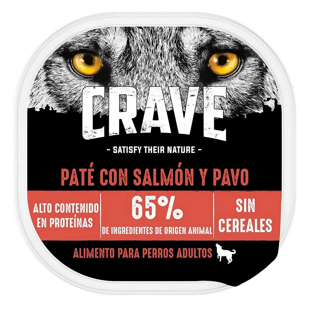 Crave Nassfutter für Erwachsene Hunde, Lachs und Truthahn, 10 x 300 g