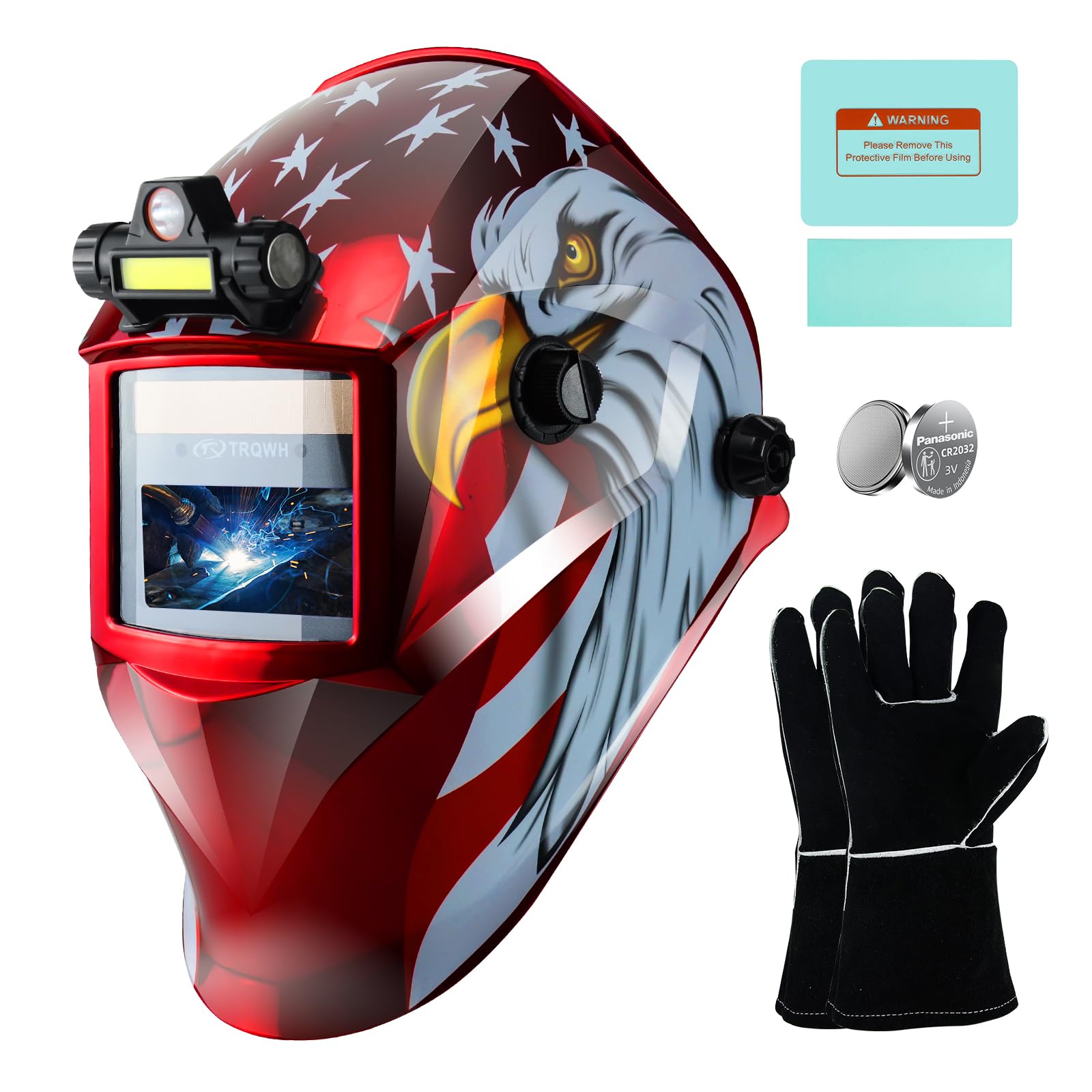 Welding Hood Auto Darkening Welding Helmet with Light True Color 1/1/1/2 Top Optical Clarity Wide Shade 9-13 Welding Mask with Grinding Weld Helmet (KTS-JD14)