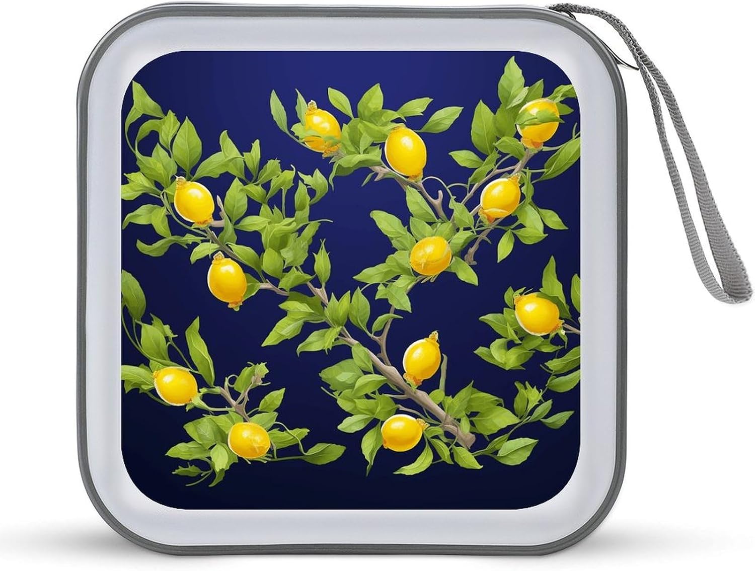 Lemon Tree CD Case 40 Capacity DVD Cases for Car Portable CD Boxes Holder with Zipper Protective DVD Box with Handle for Blu Ray Movie Music Audio Disk