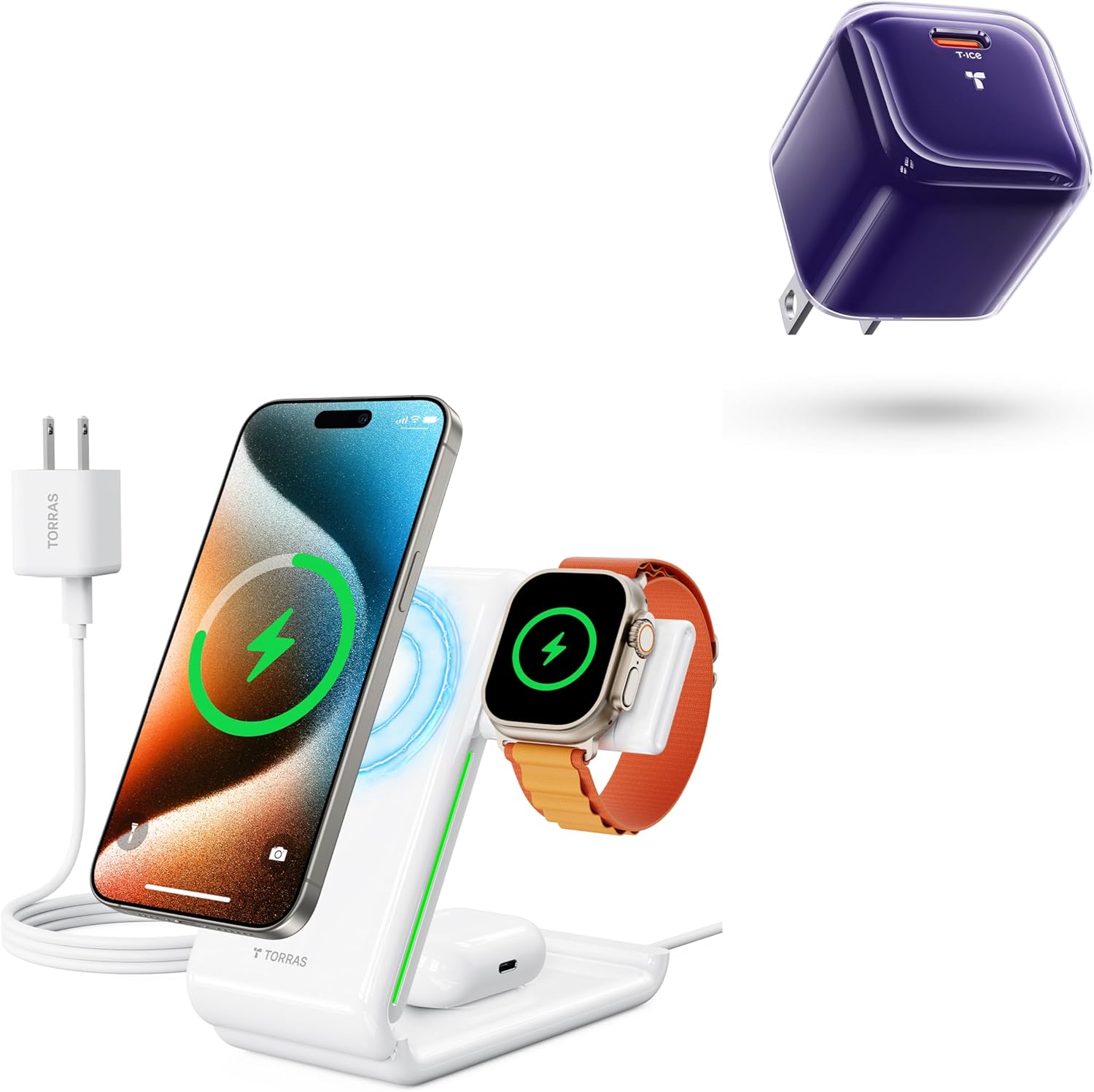 TORRAS 3in1 Magsafe Charging Station with Stand——Save $20