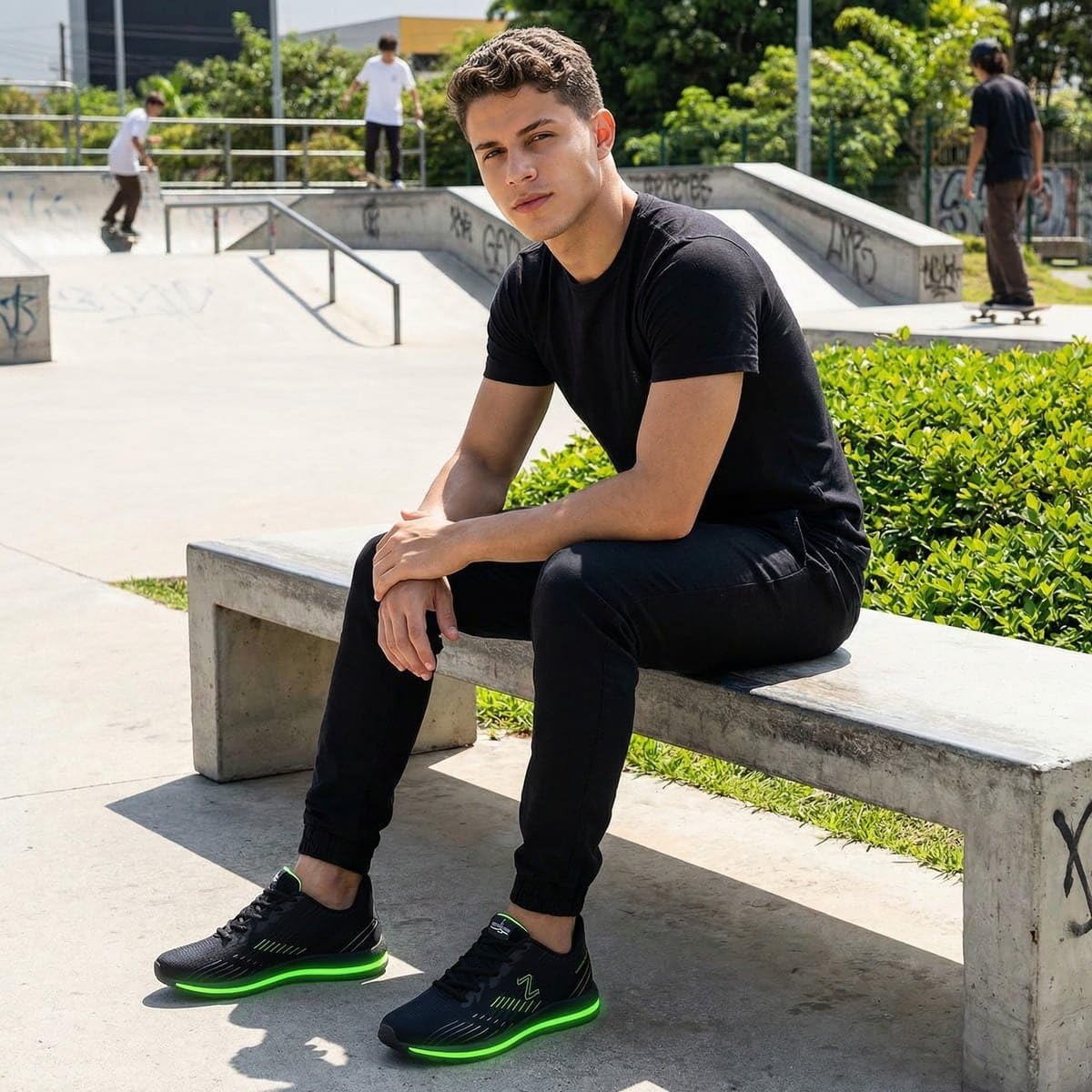 Tênis Masculino Esportivo Confortável e Super Leve para Treino Caminhada e Corrida