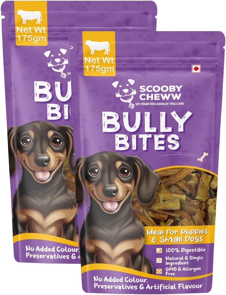 Organic Dried Bully Chew Thick Sticks | 100% Natural, Protein-Rich, Single Ingredient Dog Treat | Long-Lasting, Rawhide-Free | Ideal for Small, Medium & Adult Dogs