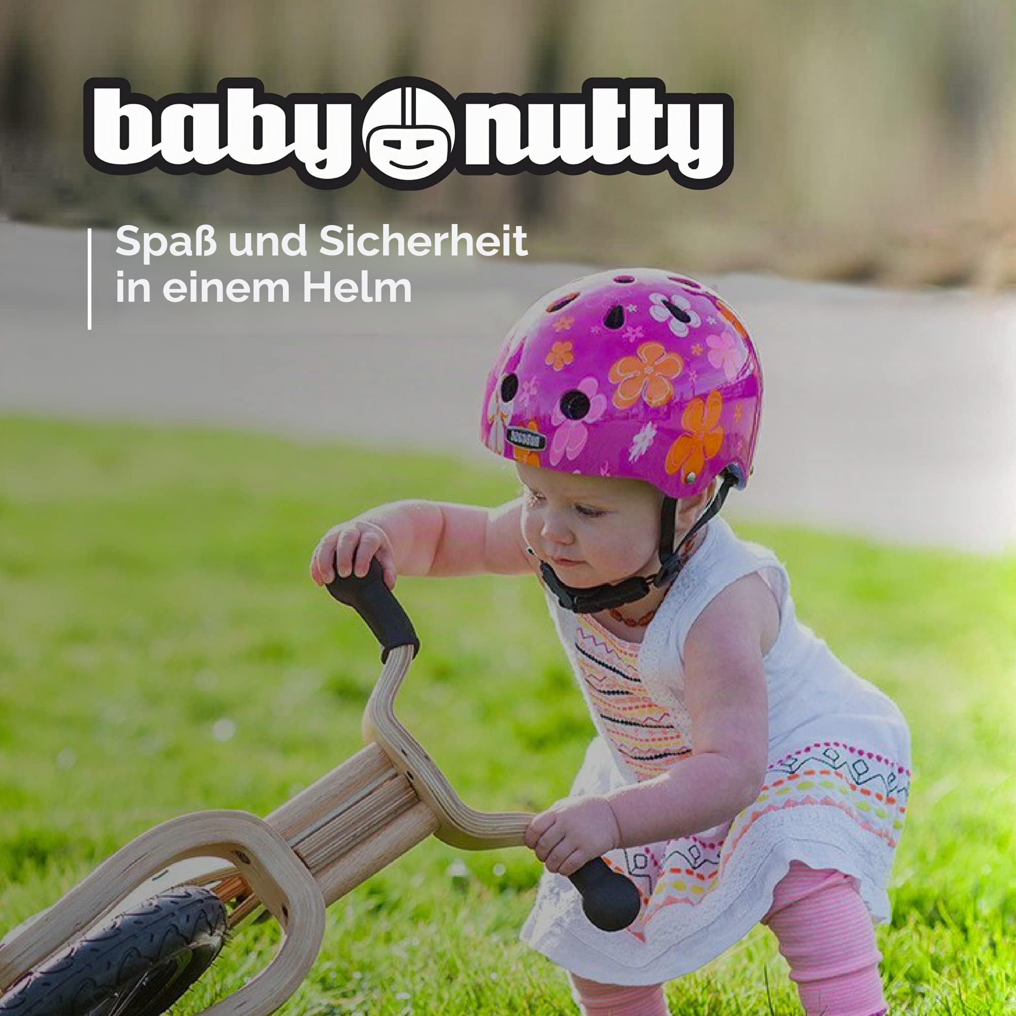 Nutcase Kinder Fahrradhelm Baby Nutty MIPS, XXS, Very Berry, BNUTGL-100
