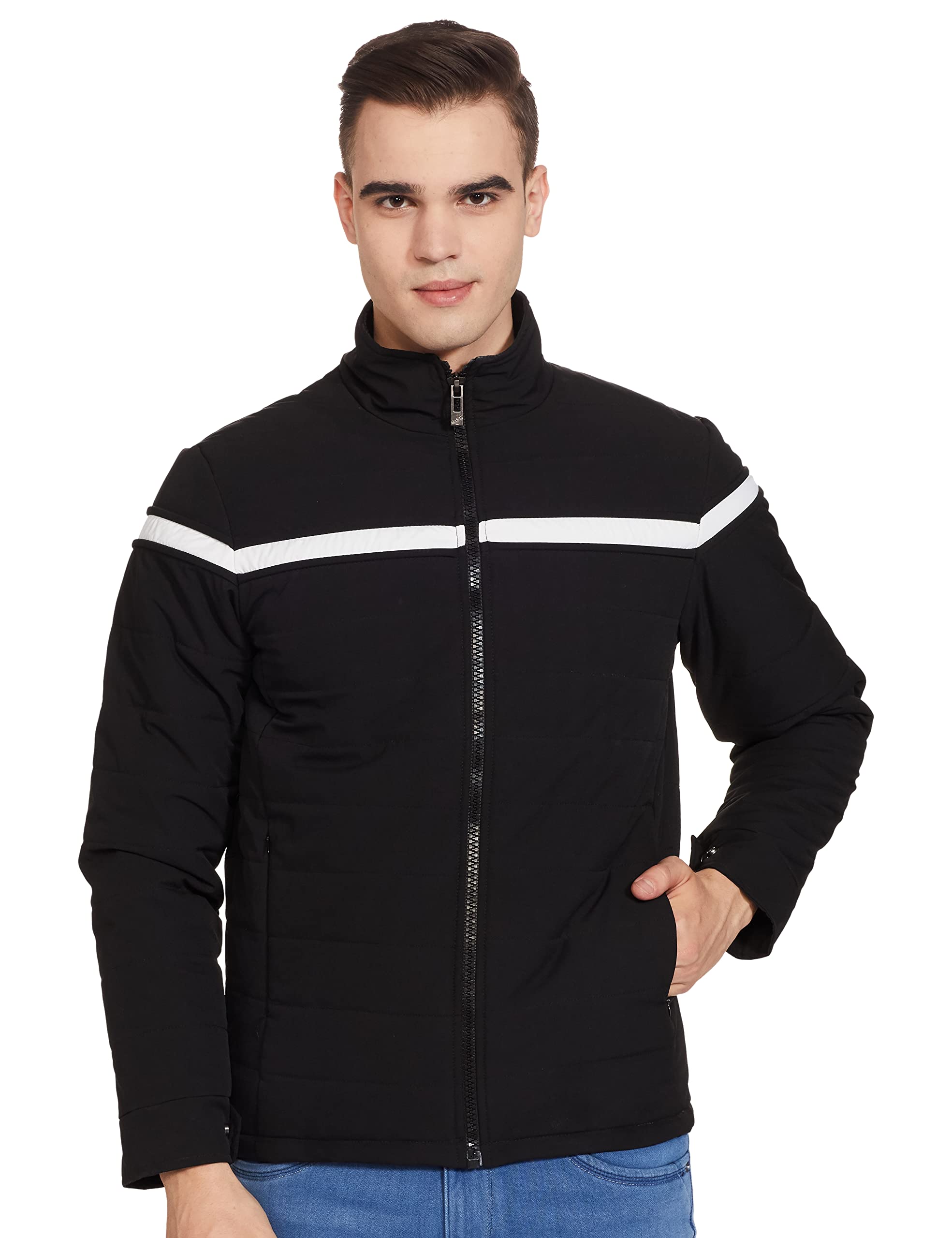 qube by fort collins Men's Cotton Parka Coat Standard Length Jacket Black Xl (Xl)-picture-24