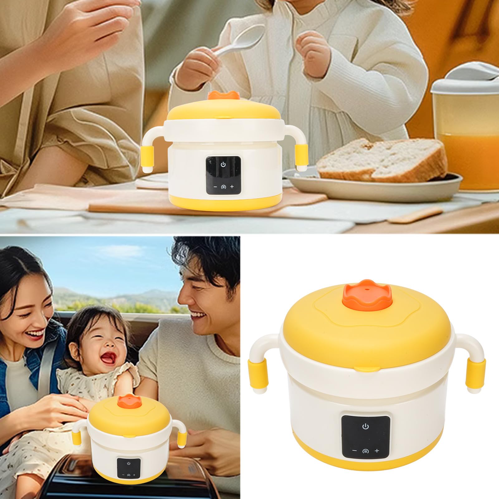 Calentador Eléctrico Portátil Inteligente para Alimentos, Calentador Eléctrico para Niños Pequeños con Batería Recargable por USB de 4500mah, Acero Inoxidable 316 para una Alimentación Segura