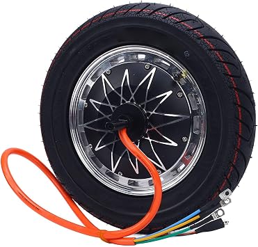 Luocute 14in Electric Motorcycle Wheel Hub Motor, 48V to 72V 2000W to 5000W, Lightweight Aluminum Alloy, IPX6, Dual Hall Sensor Design, Overheat Protection, 70-120KM / H Speed