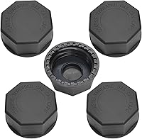 ANYINELEC Coarse Thread Gas Can Caps for 5 Gallon Cans - Leak-Proof Lids for Midwest, Briggs & Stratton Plastic/Metal Tanks (5 Pack Black)