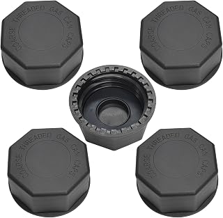 ANYINELEC Coarse Thread Gas Can Caps for 5 Gallon Cans - Leak-Proof Lids for Midwest, Briggs & Stratton Plastic/Metal Tanks (5 Pack Black)