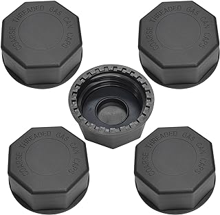 Gas Can Caps for Gasoline 5 Gallon, Coarse Thread Gas Cap for Gasoline, Portable Gas Tank Lid for 5+ Gallon Plastic and Metal Gas Cans, Coarse Thread Gas Can Solid Caps for Storage (5 Black)