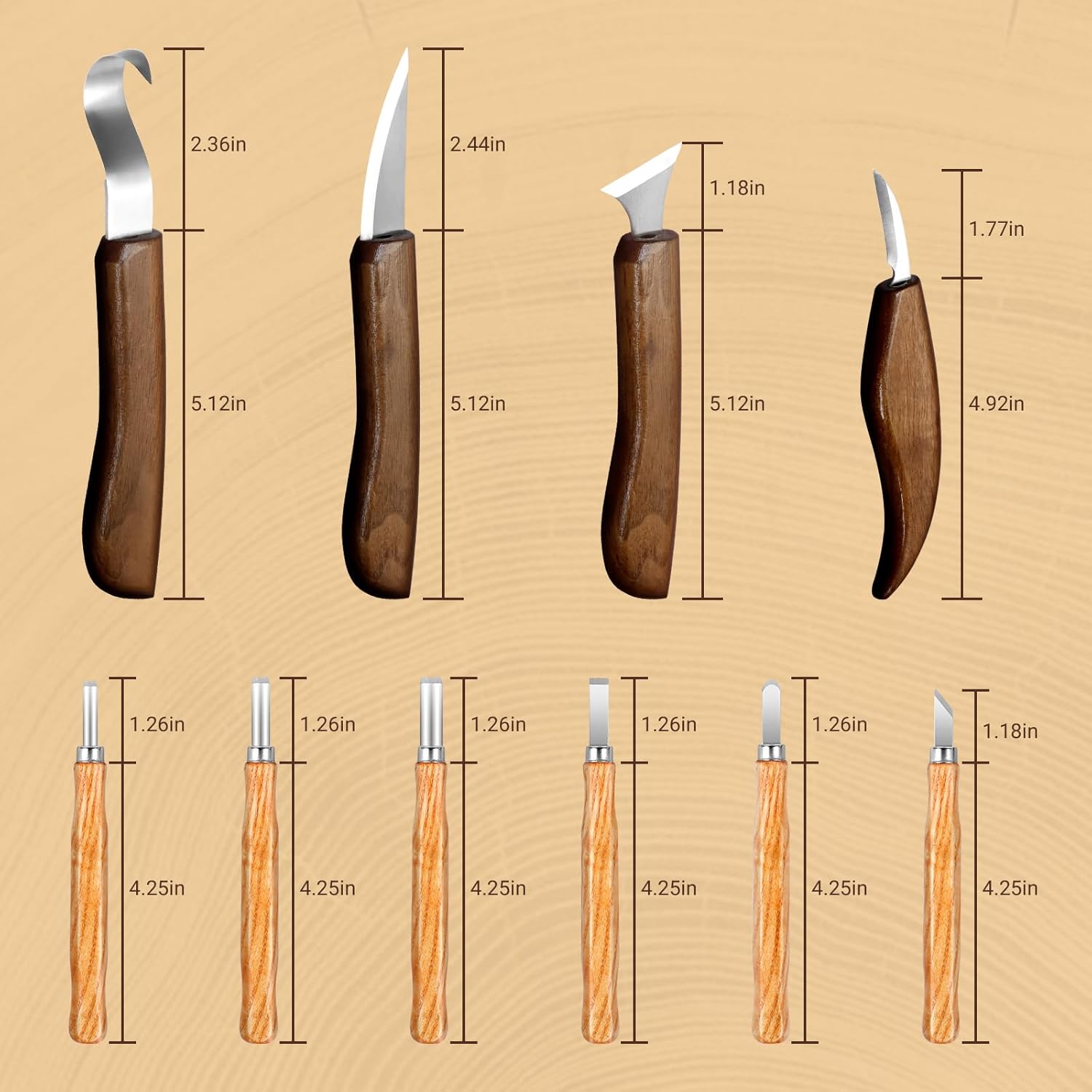 Wood Carving Kit Whittling Kit: 27pcs Wood Carving Tools Set with 4PCS Wood Carving Knives & 6PCS Detail Knive - Woodworking Tools Gift with Basswood Blocks Hobby for Beginners Adults Kids