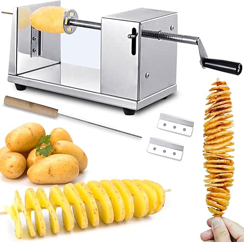 Tornado Spiral Potato Cutter, AITRAI Manual Stainless Steel Twisted Potato