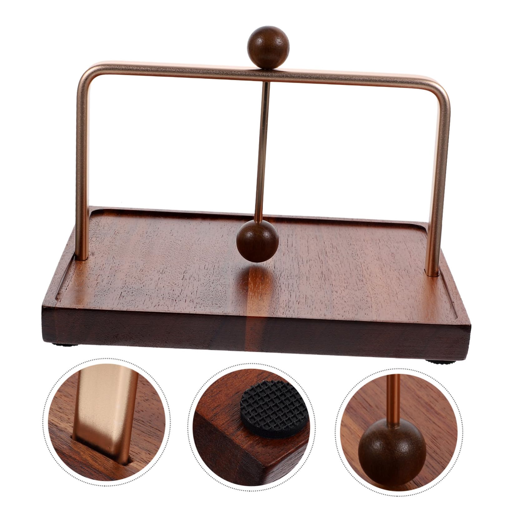 Cabilock Servilletero Independiente Cuadrado de Madera y Metal, Dispensador de Servilletas para Cocina y Restaurante, Estilo Vintage, Gran Capacidad, Soporte Estable para Hogar y Cafetería