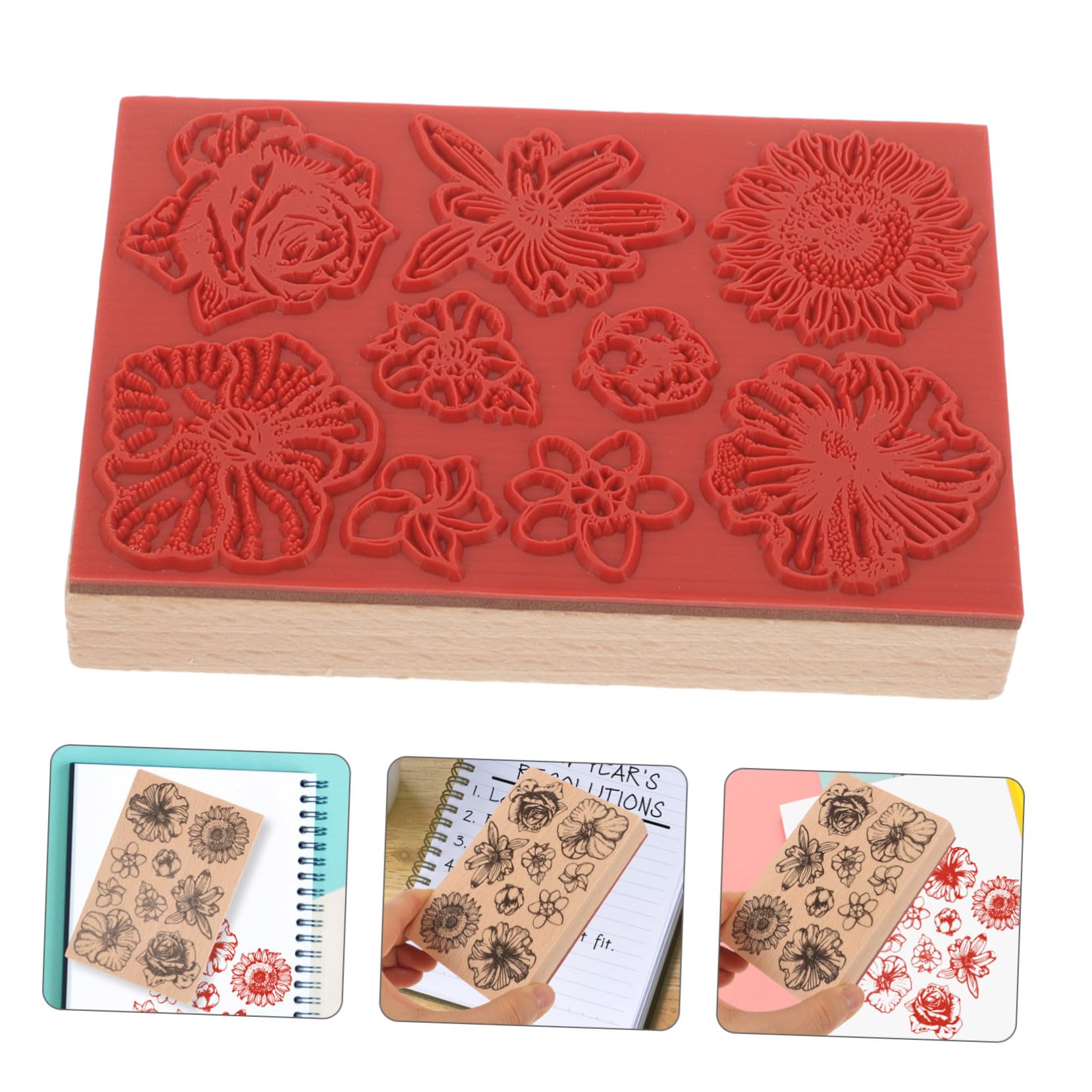 NUOBESTY 5pezzi Timbratura Timbri Decorativi Per Journal Scrapbooking e Crafting Multi- Per Decorazioni Artigianali e Biglietti Personalizzati