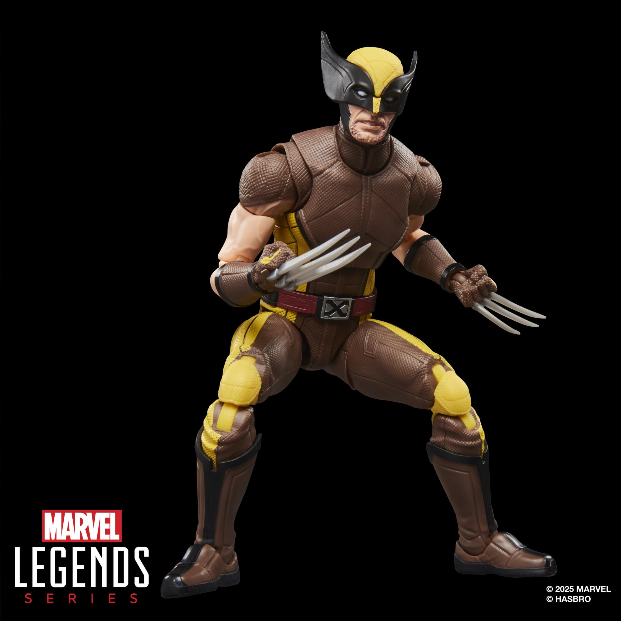 Wolverine (w brązowym kombinezonie) z serii Marvel Legends, kolekcjonerska figurka w skali 15 cm na prezent z filmu Deadpool & Wolverine wytwórni Marvela