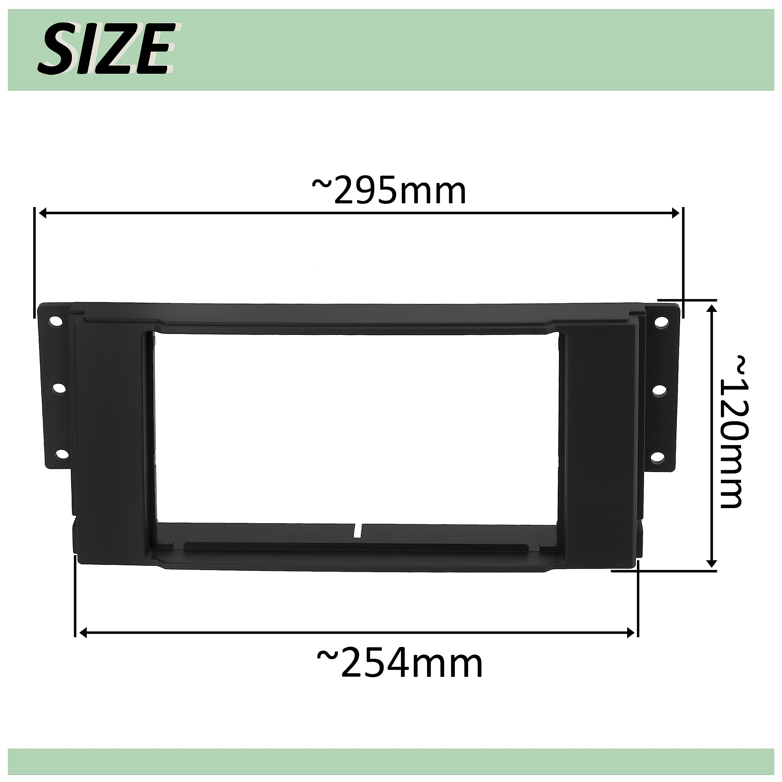 AERZETIX - C40961 - Mascherina telaio adattatore 2 DIN per autoradio - in plastica - compatibile con Land Rover Discovery 2005+, Land Rover Freelander 2007+, Land Rover Sport 2005+