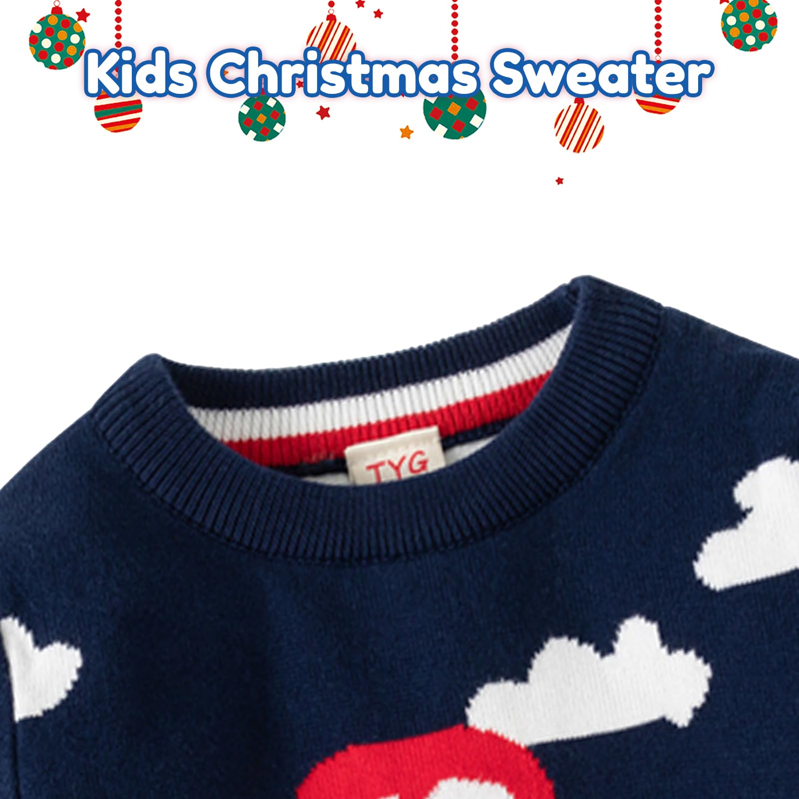 JiAmy Dziecko Boże Narodzenie Bluza z dzianiny Baby Winter Sweter Długi Rękaw Jeleń Stroje 1-6 lat