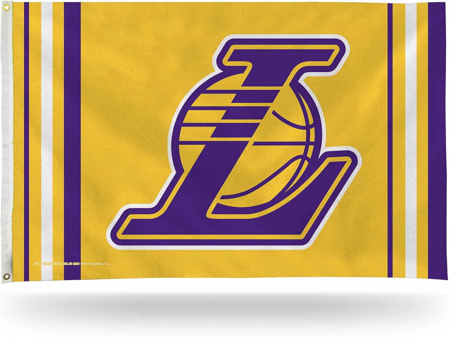 Rico Industries NBA Los Angeles Lakers Alternate 3' x 5' Banner Flag 3' x 5' Banner Flag Single Sided - Indoor or Outdoor - Home Décor