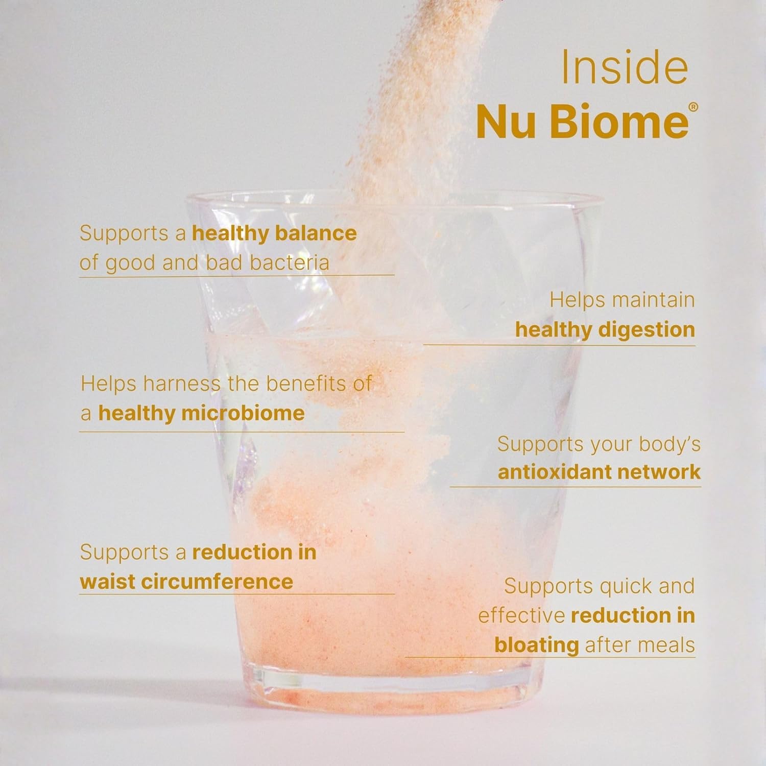 Nu Skin Pharmanex Nu Biome | Gut & Immune Health Supplement | Supports Digestive Balance & Healthy Gut | Prebiotic & Antioxidant Formula | 30 Packets | Coconut Pineapple Caffeine-Free