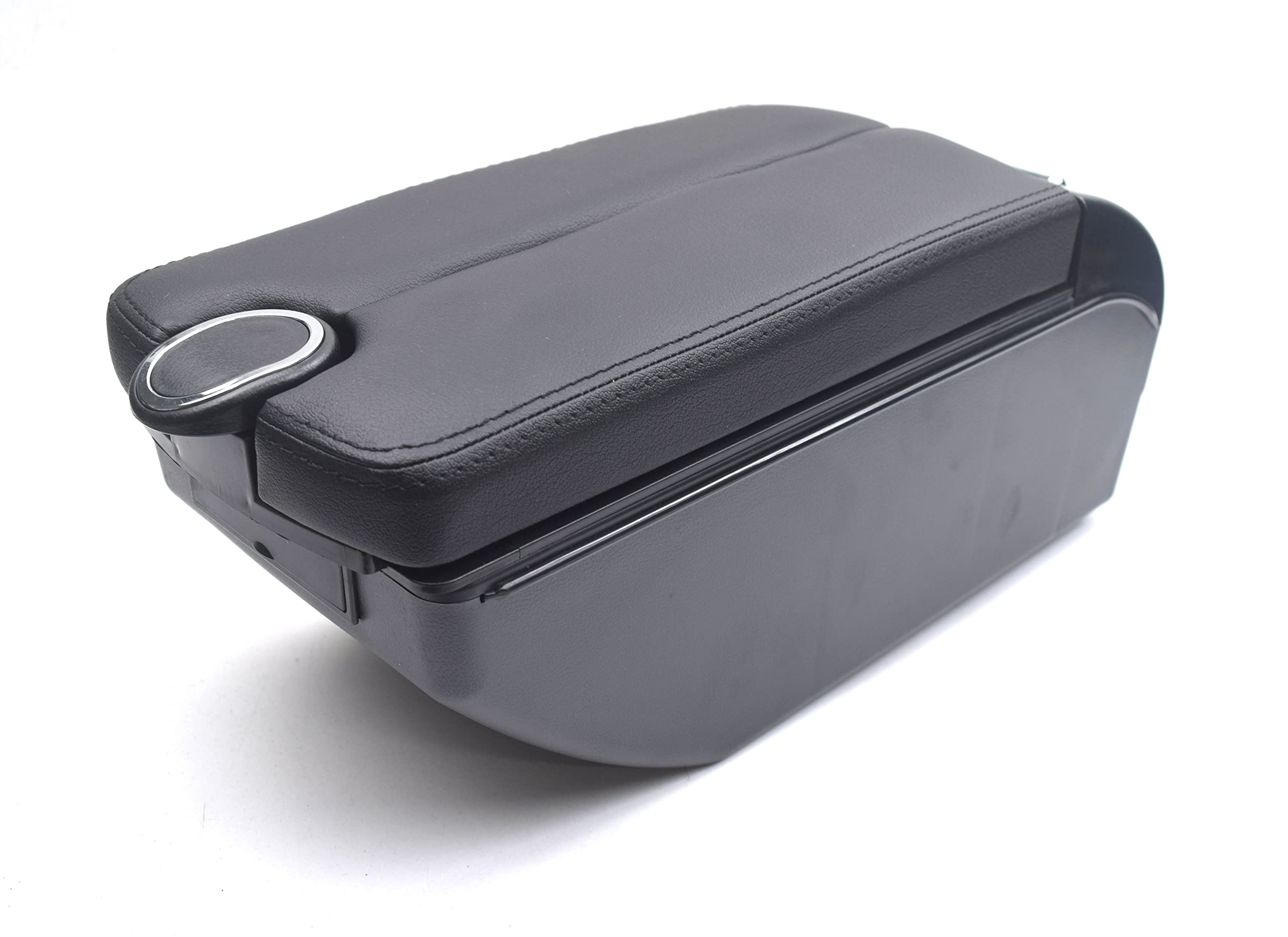 Bracciolo Auto Compatibile con Suzuki Jimny 2000-2017 - Poggia braccio per Auto in Pelle Nera con Posacenere, Vano Portaoggetti e Apertura Automatica - Nuovo Modello (Jimny 2000-2017)