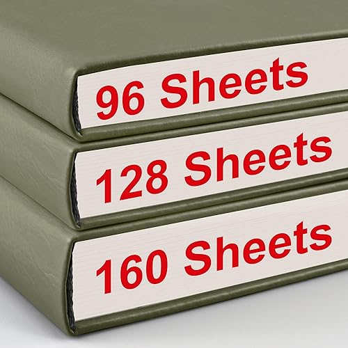 Miniatura 3 de EMSHOI Cuaderno de 320 páginas A5 de tapa dura para escribir, papel grueso de 3.53 ozm, cuadrícula de puntos para mujeres y hombres, diario de