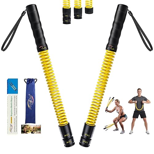 Weighted Cordless Battle Ropes for Home Gym & Apartment with