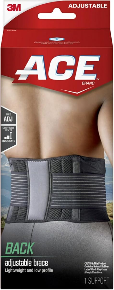 Back Brace, Doctor Developed, Adjustable, Black