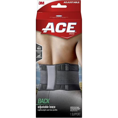 ACE Back Brace, Doctor Developed, Adjustable, Black
