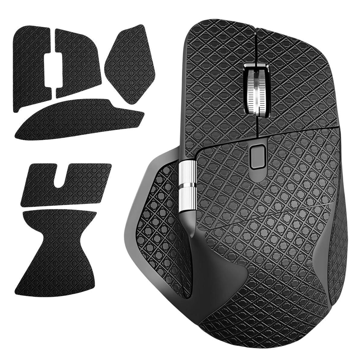 ZORBES® Compatible with MX Master 4, Gaming Mouse Anti-Slip Grip Tape Pre-Cut Adhesive Skin Protector, Sweat-Resistant PU Textured Mouse Grip Skin Cover, Peel and Stick, Traceless Adhesive-image-9