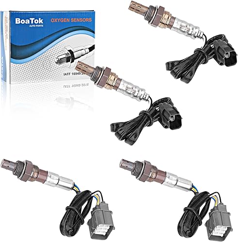 4 sensores de oxígeno O2 234-5010 234-4351 aguas abajo aguas arriba compatibles con Acura TL Base Type-S Sedan 3.2L 2007 2008 que reemplaza 213-1542