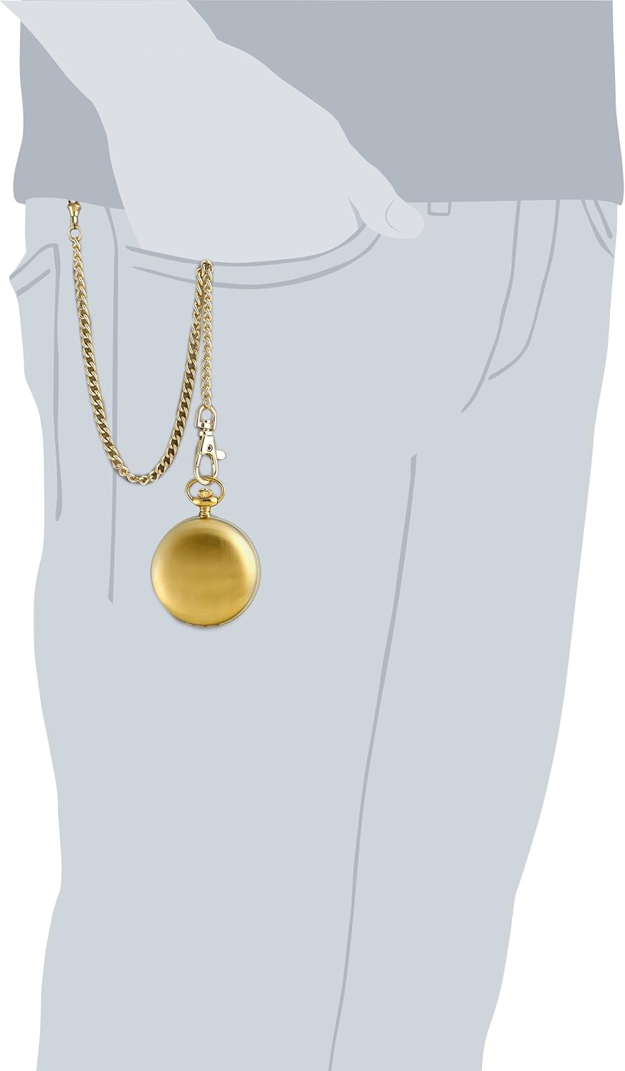 Charles-Hubert, Paris 3780-G Gold-Plated Mechanical Pocket Watch
