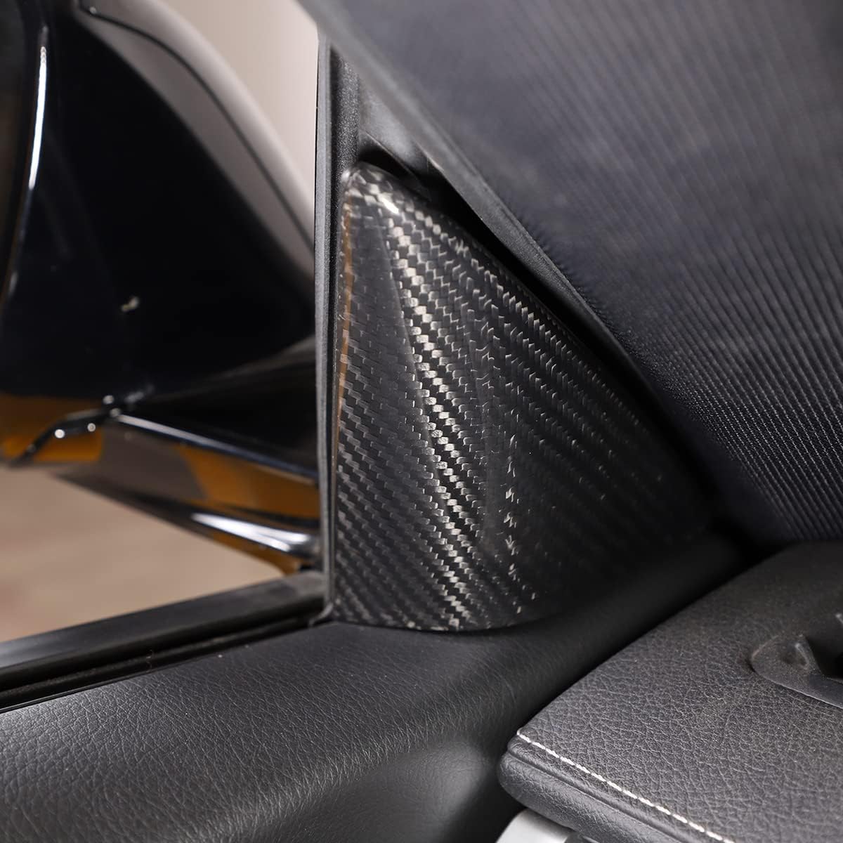 for Toyota Supra GR A90 A91 MK5 2019 2020 2021 2022 Real Carbon Fiber Car Inner A Pillar Horn Cover Panel Cover Sticker Decoration Accessories