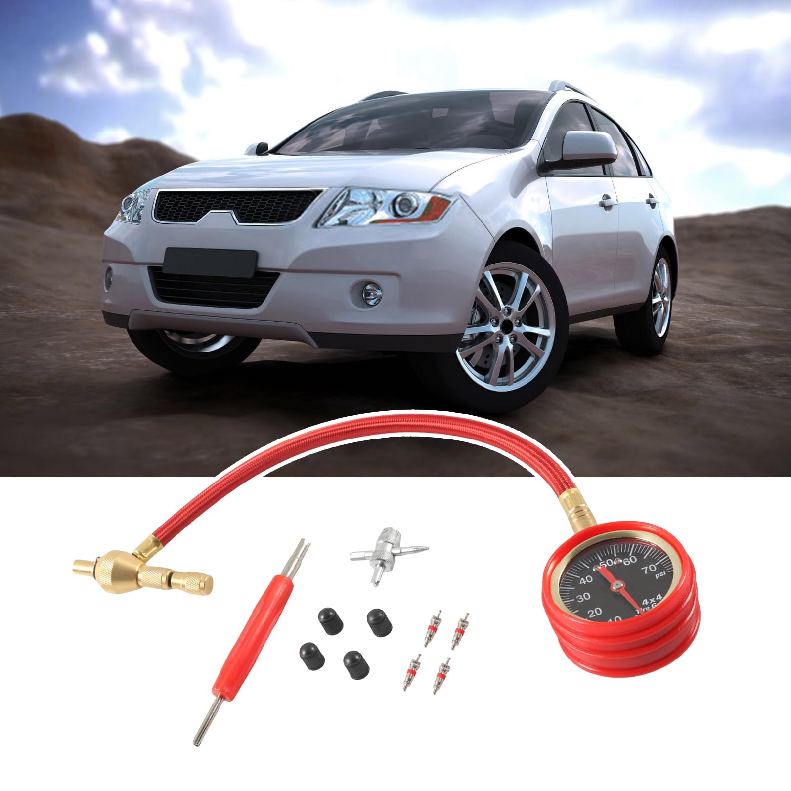 Montesy Road Tire Pressure Gauges set Rapid Air Down Deflator High Precisions Tire Deflator for Accurate Measurement &