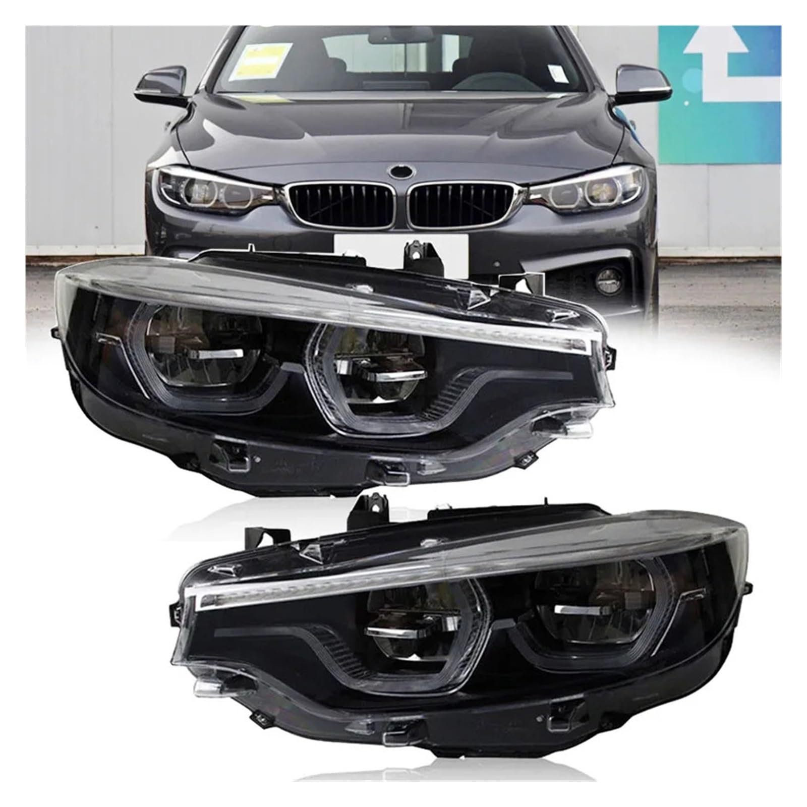 Scheinwerfer kompatibel für BMW F32 2012-2019 F82 M4 GTS Auto Autozubehör DRL 425i 428i 430i 435i F36 F80 F33 Autozubehör(2013-2016_NO AFS)