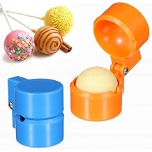 Grevosea 2 Pack Cake Pop Mold Press Set Round Circle Cake Pop Cutter and Pusher ABS Baking Tools Accessories DIY Mini Cakes for Birthday Parties Wedding Desserts