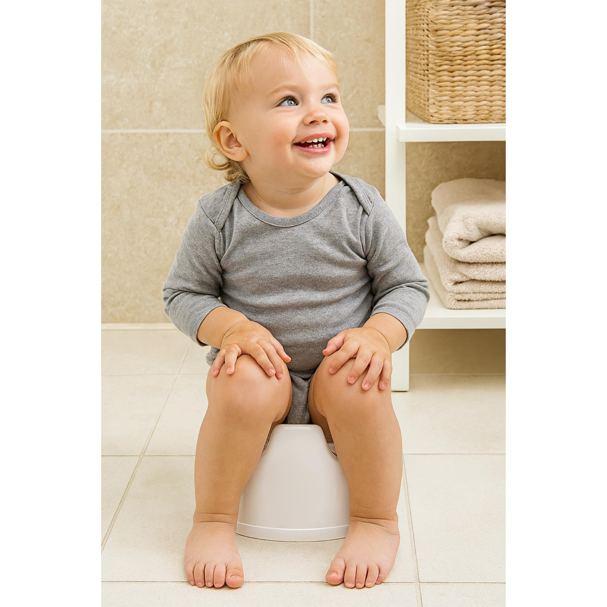 Toddler Potty Training Seat for Kids | Junior Plastic Potty Chair with Cut-Out Handle for Easy Carry, Clean & Empty | Baby Toilet Trainer for Boys & Girls — view 5