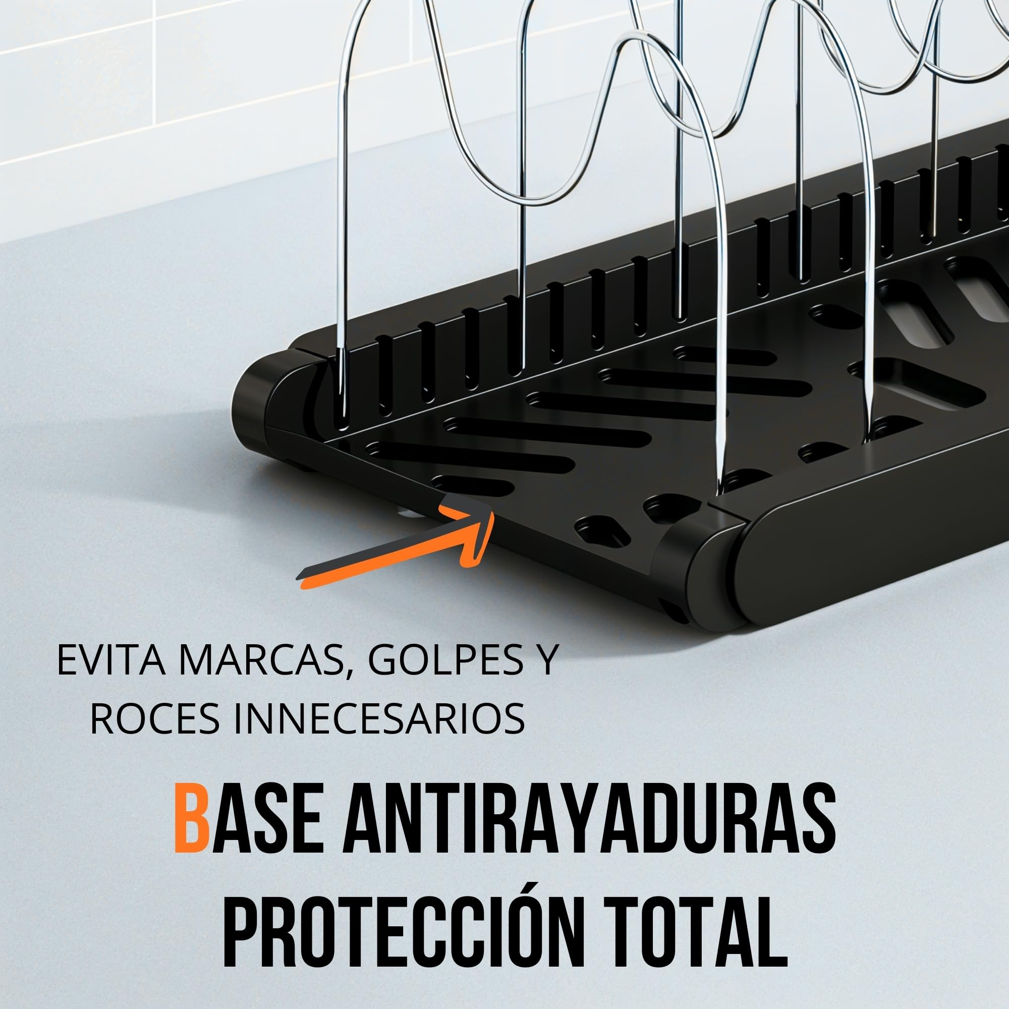 LUXYSKY est 2022 Organizador Sartenes Y Ollas Cajon - Organizador Sartenes - Separador Sartenes - Organizadores De Cajones - Soporte Sartenes -Almacenamiento Cocina (Negro) — view 4