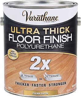 Varathane 298274 Ultra Thick Floor Finish Polyurethane, Gallon, Satin Clear