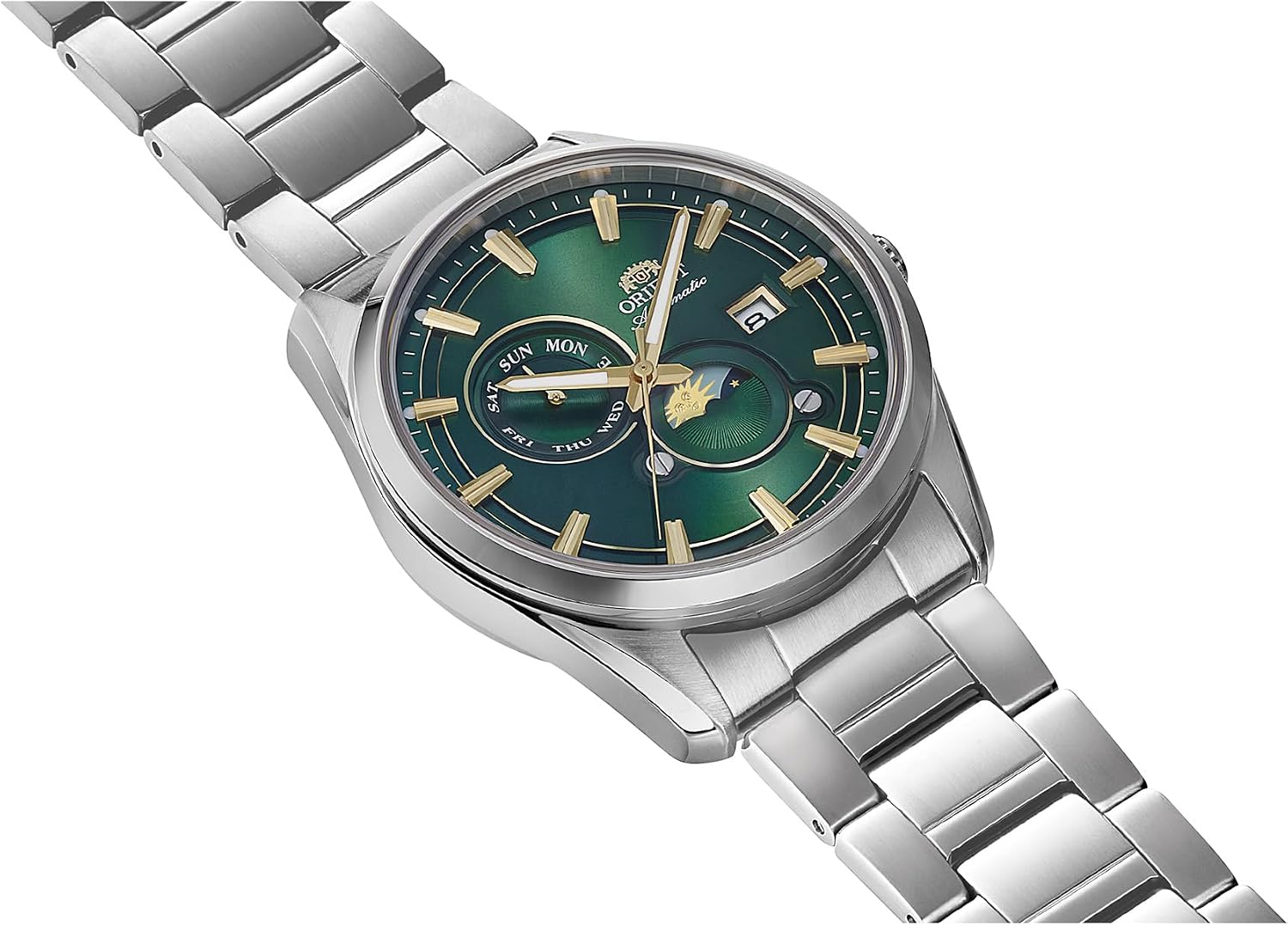 Orient Contemporary Stretto Day-Night Automatic Green Dial Men's Watch RA-AK0314E30B
