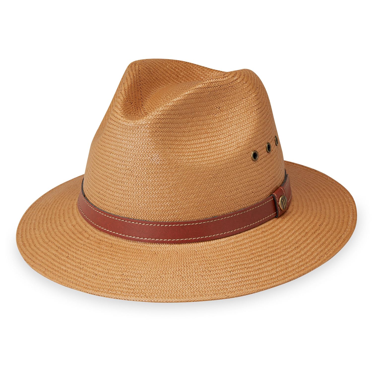 Wallaroo Men’s Avery Fedora (Camel, L/XL) – UPF 50+ UV Sun Protection, Wide Brim, Stylish Design, Adjustable Size – Classic Sun Hat for Outdoor Events, Travel, and Everyday Wear