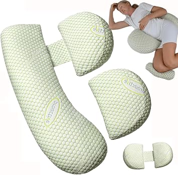 Pregnancy Pillow,Extended Maternity Pillow Full Body Support,Detachable Adj
