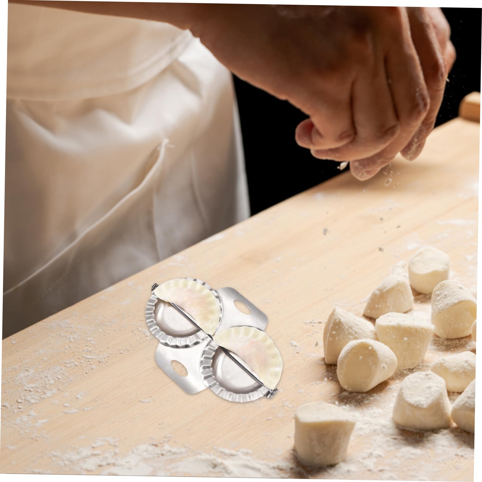 OUNONA Upgrade Your Dumpling Making 2 Pcs Double Head Automatic Dumpling Makers Stainless Steel for Wraps