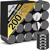 Vista 9 de DIYMAG Imanes Fuertes 140 Piezas 0.6x0.12 Pulgadas Imán de Nevera Refrigerador para Manualidades con Respaldo Adhesivo Magnético Pequeño Botón Negro