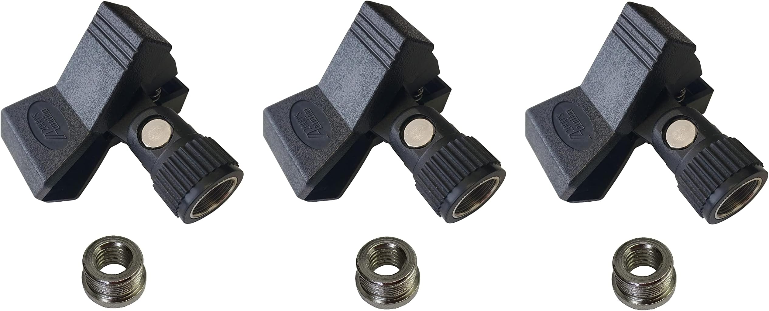 Audio 2000s AMC4171 Universal Microphone Clip Holder with Adapter (3 Pack)